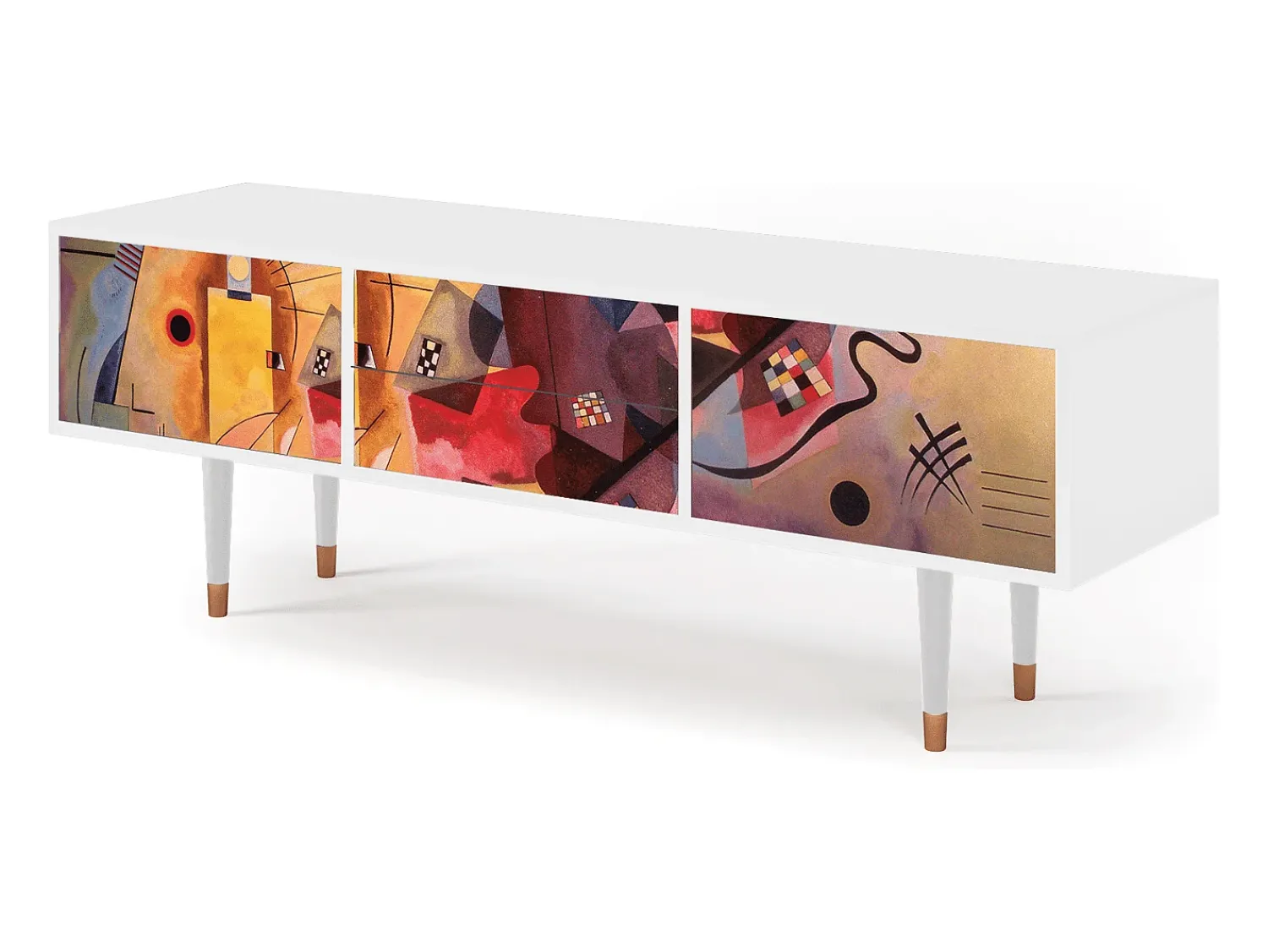 Mueble de TV - 170х59х48 cm - T4 - Modern Art, Branco Bege