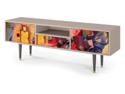 Móvel De Tv| Mueble de TV - 170х59х41 cm - T6 - Modern Art, Latte Bege