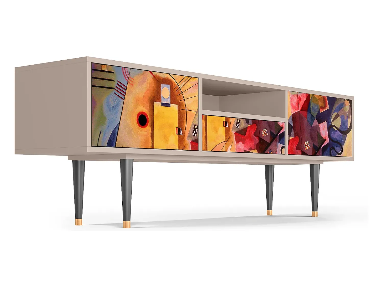 Móvel De Tv| Mueble de TV - 170х59х41 cm - T6 - Modern Art, Latte Bege