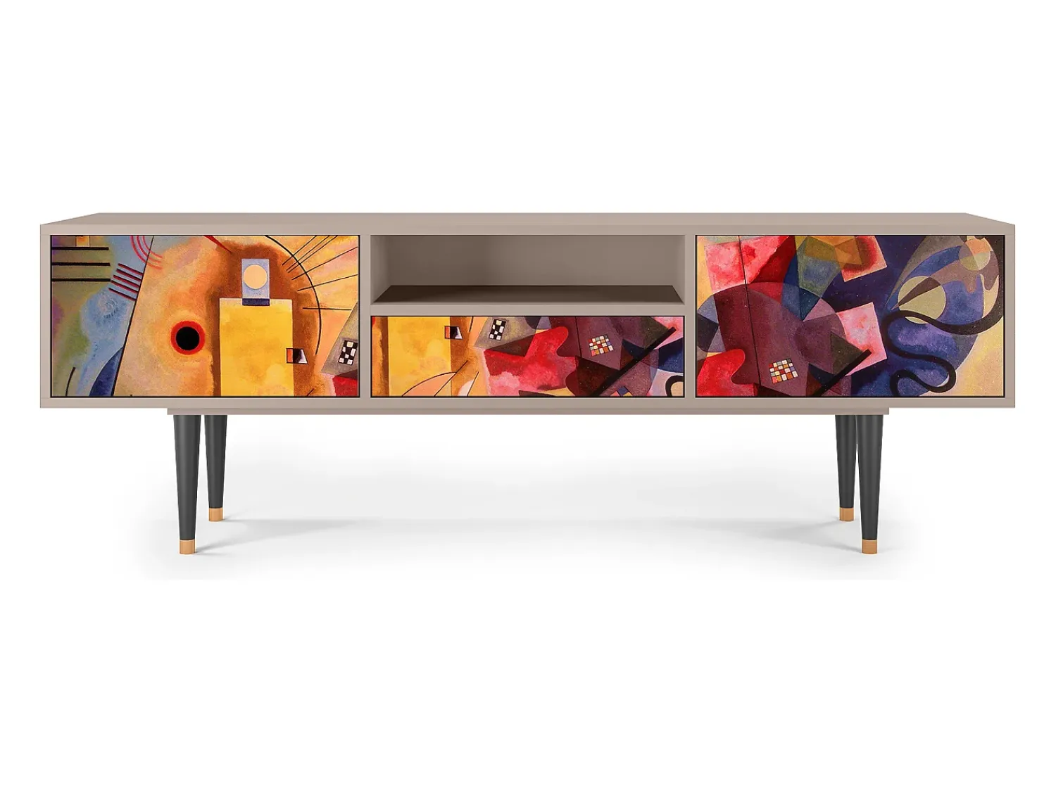 Móvel De Tv| Mueble de TV - 170х59х41 cm - T6 - Modern Art, Latte Bege