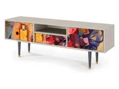 Móvel De Tv| Mueble de TV - 170х59х41 cm - T6 - Modern Art, Areia Bege