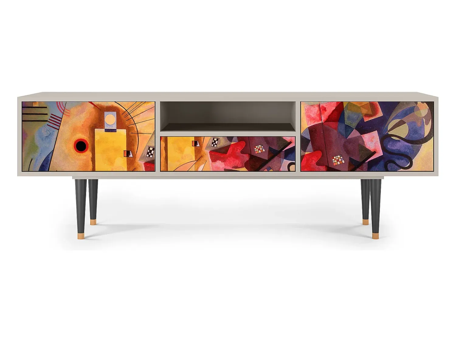 Móvel De Tv| Mueble de TV - 170х59х41 cm - T6 - Modern Art, Areia Bege
