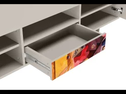 Móvel De Tv| Mueble de TV - 170х59х41 cm - T6 - Modern Art, Areia Bege