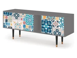 Hot Mueble de TV - 170х69х48 cm - T1 - Moroccan Market, Cinza Cinzento