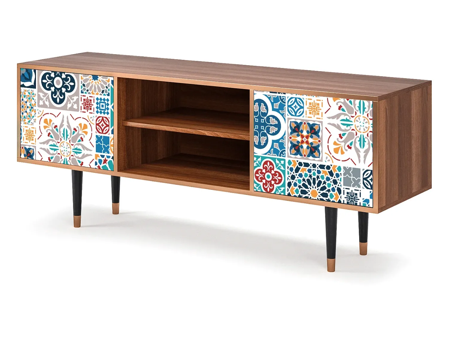 Mueble de TV - 170х69х48 cm - T2 - Moroccan Market, Nogueira^ Móvel De Tv