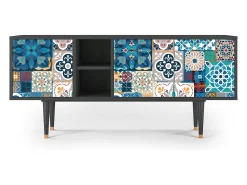 Móvel De Tv* Mueble de TV - 150х69х41 cm - T5 - Moroccan Market, Antracite Cinza antracite