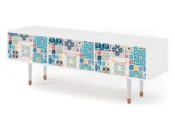 Mueble de TV - 170х59х48 cm - T4 - Moroccan Market, Branco^ Móvel De Tv