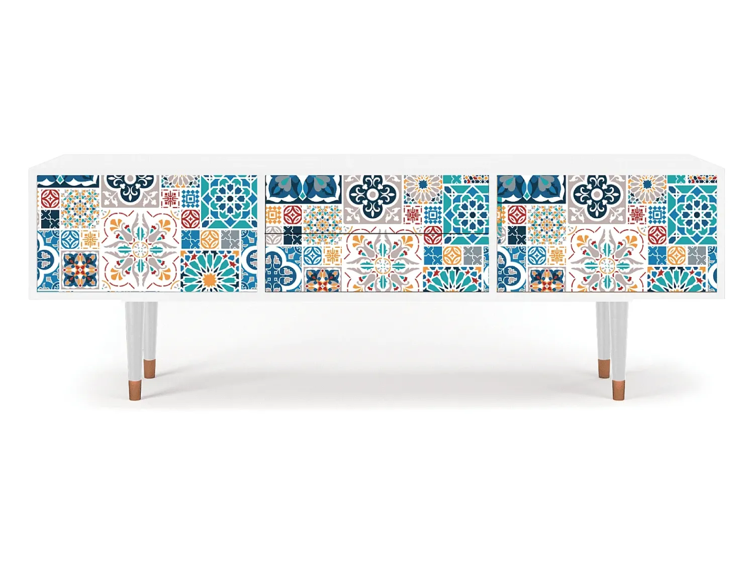 Mueble de TV - 170х59х48 cm - T4 - Moroccan Market, Branco^ Móvel De Tv