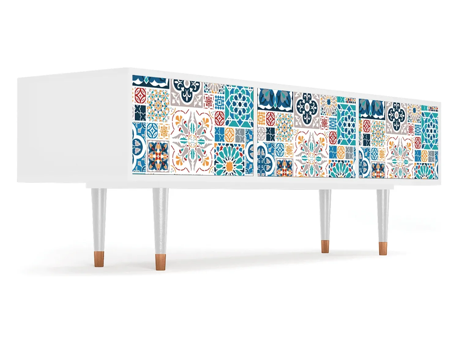 Mueble de TV - 170х59х48 cm - T4 - Moroccan Market, Branco^ Móvel De Tv