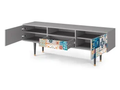 Discount Mueble de TV - 170х59х41 cm - T6 - Moroccan Market, Cinza Cinzento