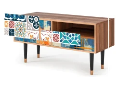 New Mueble de TV - 115х59х48 cm - T3 - Moroccan Market, Nogueira Castanho