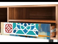 New Mueble de TV - 115х59х48 cm - T3 - Moroccan Market, Nogueira Castanho