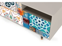 Móvel De Tv| Mueble de TV - 125х56х41 cm - T7 - Moroccan Market, Areia Bege
