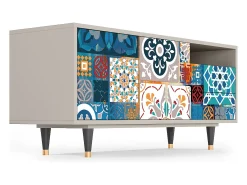 Móvel De Tv| Mueble de TV - 125х56х41 cm - T7 - Moroccan Market, Areia Bege