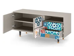 Móvel De Tv| Mueble de TV - 125х56х41 cm - T7 - Moroccan Market, Areia Bege