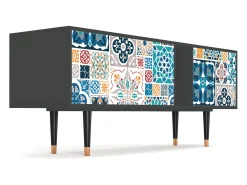 Mueble de TV - 170х69х48 cm - T1 - Moroccan Market, Antracite^ Móvel De Tv