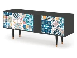 Mueble de TV - 170х69х48 cm - T1 - Moroccan Market, Antracite^ Móvel De Tv