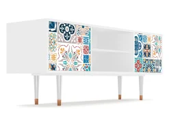 Móvel De Tv| Mueble de TV - 170х69х48 cm - T2 - Moroccan Market, Branco Bege