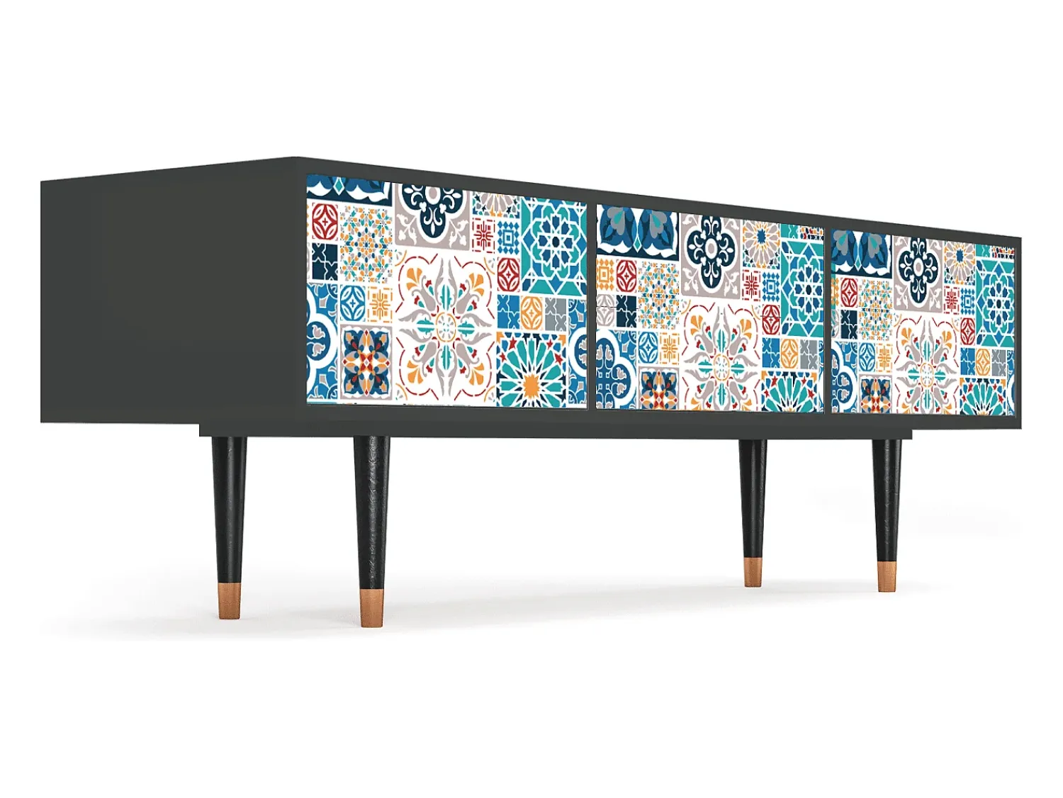 Mueble de TV - 170х59х48 cm - T4 - Moroccan Market, Antracite^ Móvel De Tv