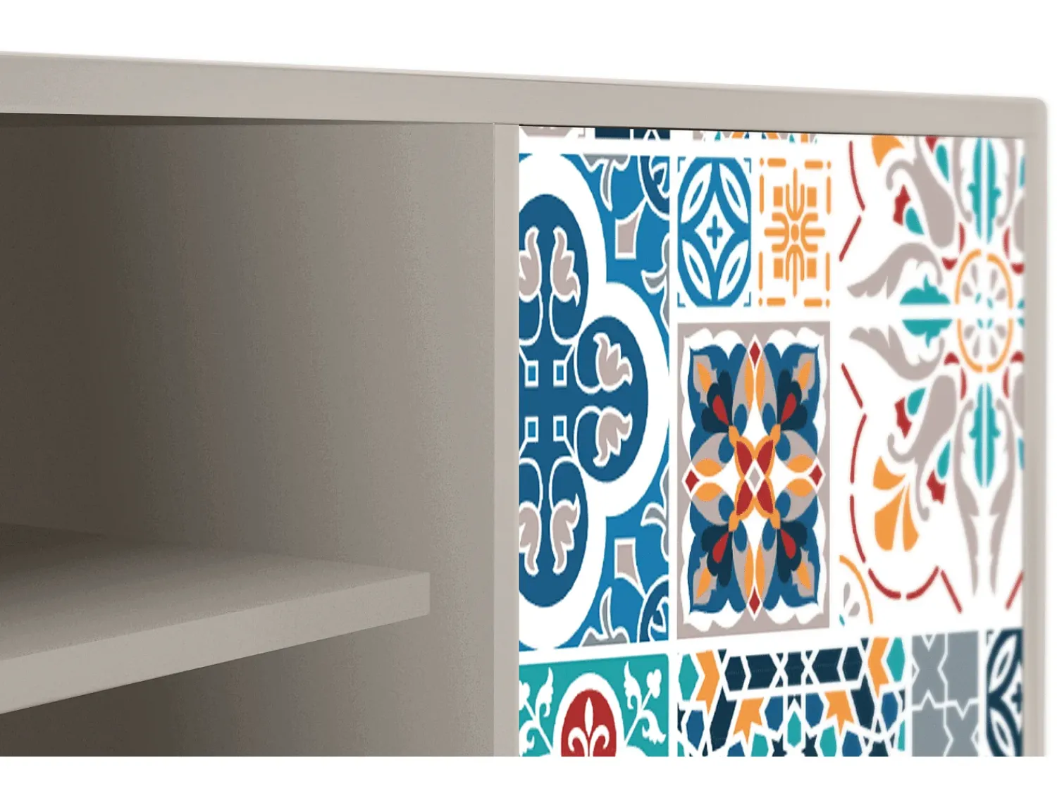 Móvel De Tv| Mueble de TV - 170х69х48 cm - T2 - Moroccan Market, Areia Bege