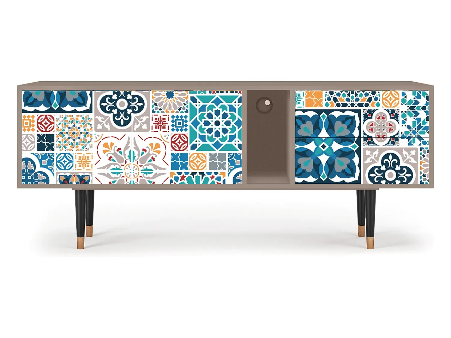 Discount Mueble de TV - 170х69х48 cm - T1 - Moroccan Market, Latte Bege