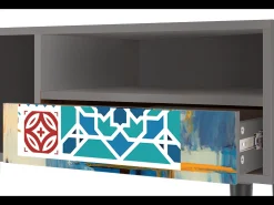 Móvel De Tv* Mueble de TV - 115х59х48 cm - T3 - Moroccan Market, Cinza Cinzento