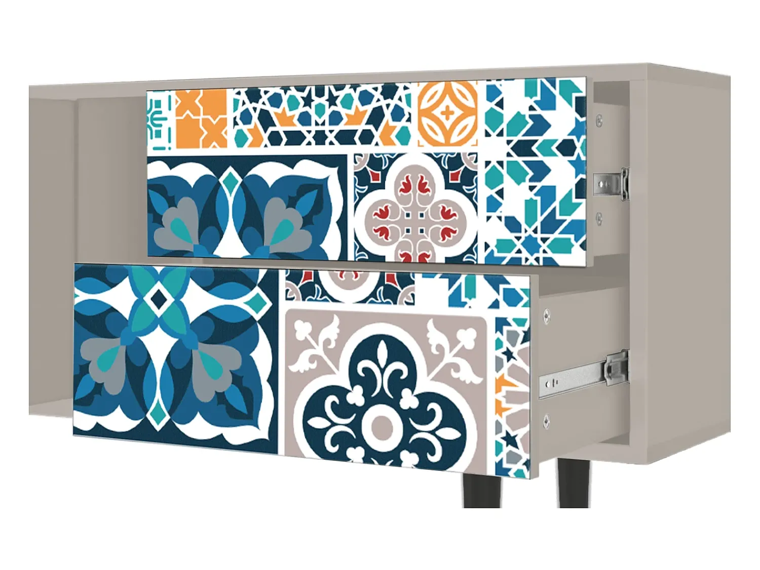 Hot Mueble de TV - 170х69х48 cm - T1 - Moroccan Market, Areia Bege