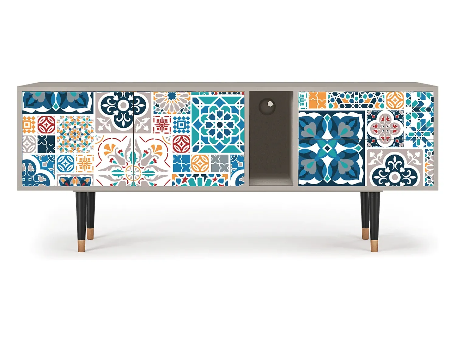 Hot Mueble de TV - 170х69х48 cm - T1 - Moroccan Market, Areia Bege
