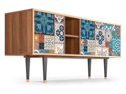 Móvel De Tv* Mueble de TV - 150х69х41 cm - T5 - Moroccan Market, Nogueira Castanho