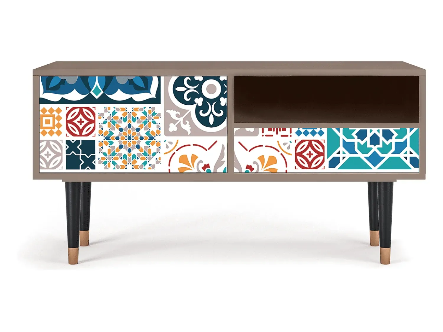 Móvel De Tv| Mueble de TV - 115х59х48 cm - T3 - Moroccan Market, Latte Bege