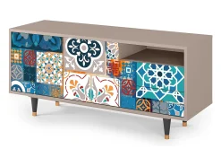 Móvel De Tv* Mueble de TV - 125х56х41 cm - T7 - Moroccan Market, Latte Bege