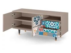 Móvel De Tv* Mueble de TV - 125х56х41 cm - T7 - Moroccan Market, Latte Bege