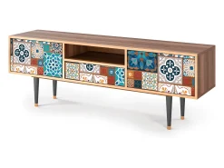 Móvel De Tv| Mueble de TV - 170х59х41 cm - T6 - Moroccan Market, Nogueira Castanho