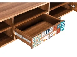 Móvel De Tv| Mueble de TV - 170х59х41 cm - T6 - Moroccan Market, Nogueira Castanho