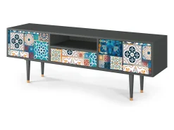 Móvel De Tv| Mueble de TV - 170х59х41 cm - T6 - Moroccan Market, Antracite Cinza antracite