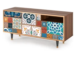 Mueble de TV - 125х56х41 cm - T7 - Moroccan Market, Nogueira^ Móvel De Tv
