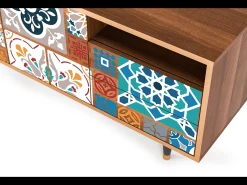 Mueble de TV - 125х56х41 cm - T7 - Moroccan Market, Nogueira^ Móvel De Tv