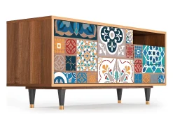 Mueble de TV - 125х56х41 cm - T7 - Moroccan Market, Nogueira^ Móvel De Tv