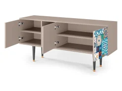 Móvel De Tv| Mueble de TV - 150х69х41 cm - T5 - Moroccan Market, Latte Bege