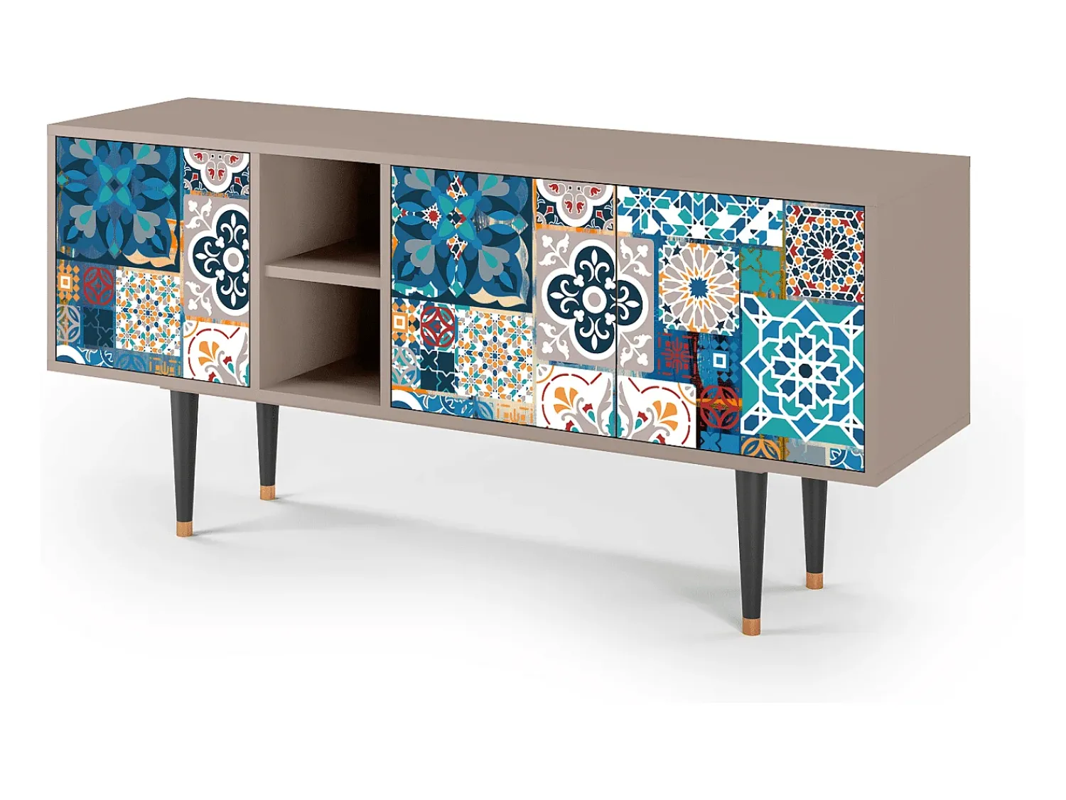 Móvel De Tv| Mueble de TV - 150х69х41 cm - T5 - Moroccan Market, Latte Bege