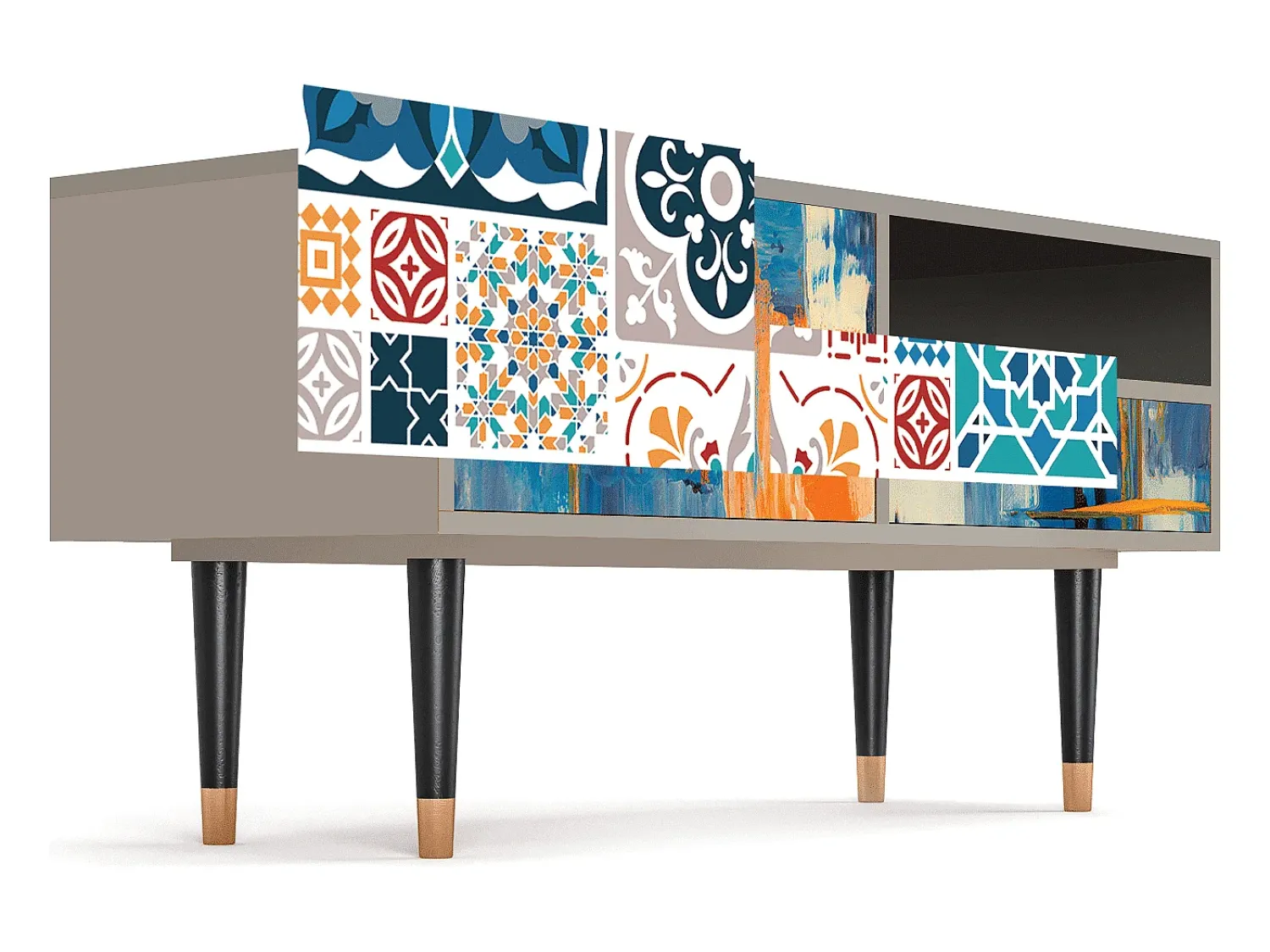 Mueble de TV - 115х59х48 cm - T3 - Moroccan Market, Areia^ Móvel De Tv