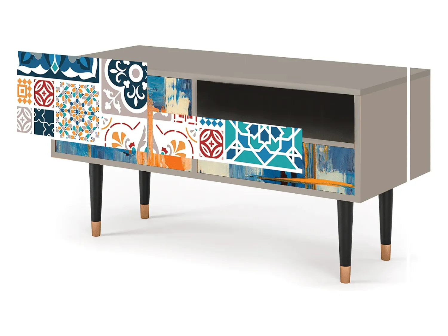 Mueble de TV - 115х59х48 cm - T3 - Moroccan Market, Areia^ Móvel De Tv