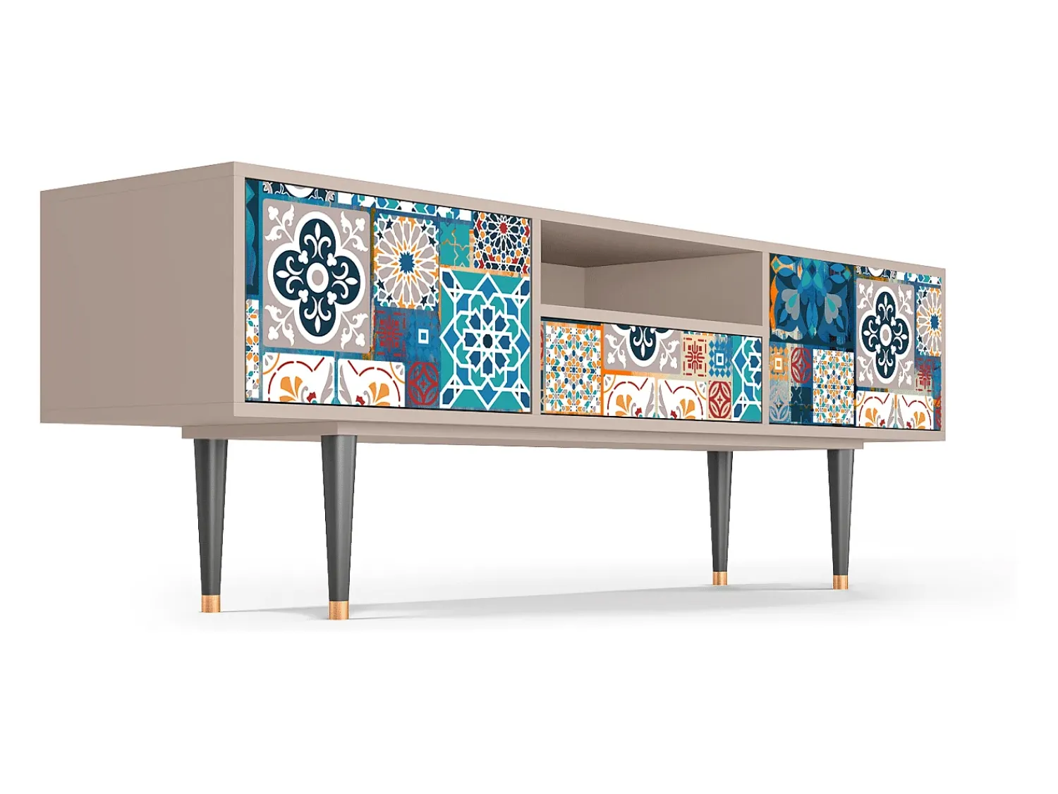 Outlet Mueble de TV - 170х59х41 cm - T6 - Moroccan Market, Latte Bege