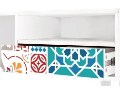 Móvel De Tv* Mueble de TV - 115х59х48 cm - T3 - Moroccan Market, Branco Bege