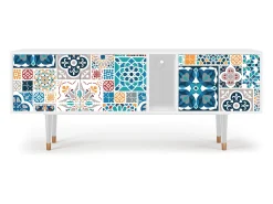 Móvel De Tv| Mueble de TV - 170х69х48 cm - T1 - Moroccan Market, Branco Bege