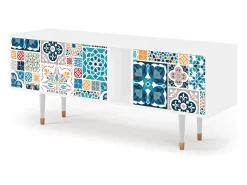 Móvel De Tv| Mueble de TV - 170х69х48 cm - T1 - Moroccan Market, Branco Bege