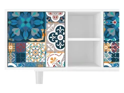 Móvel De Tv| Mueble de TV - 150х69х41 cm - T5 - Moroccan Market, Branco Bege