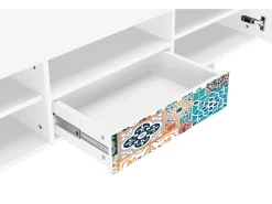 Mueble de TV - 170х59х41 cm - T6 - Moroccan Market, Branco^ Móvel De Tv