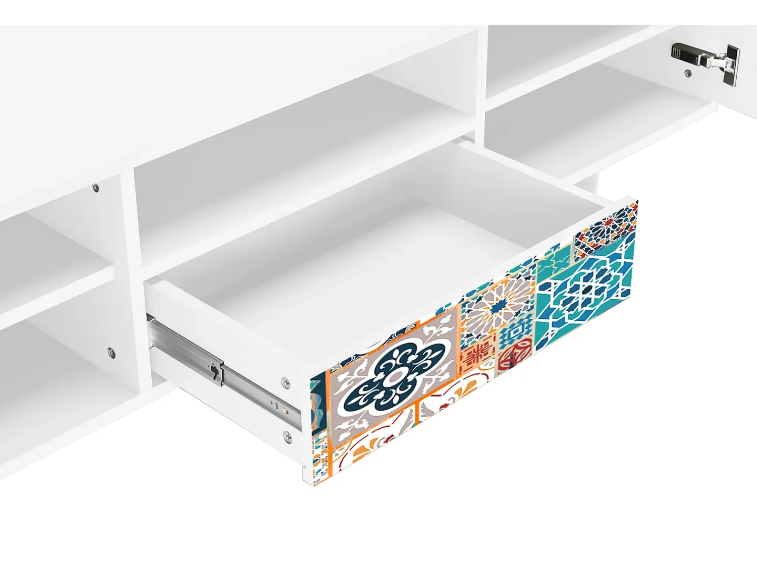 Mueble de TV - 170х59х41 cm - T6 - Moroccan Market, Branco^ Móvel De Tv