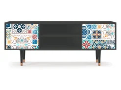 Mueble de TV - 170х69х48 cm - T2 - Moroccan Market, Antracite^ Móvel De Tv